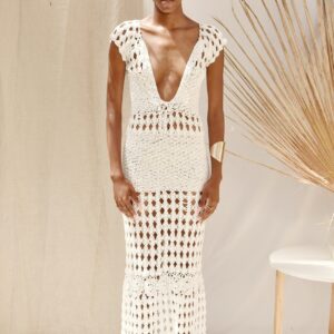 crochet dresses, plunging neckline