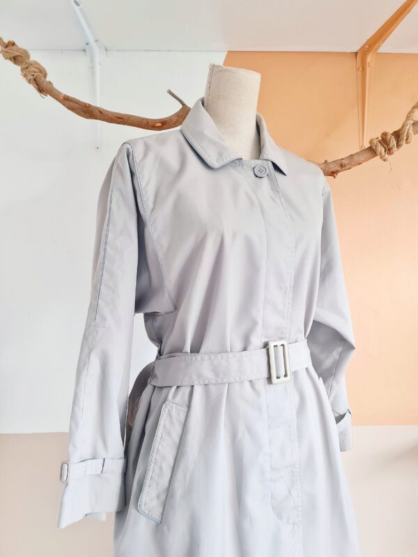 Chic Light Grey Coat with belt - 40 - Image 2