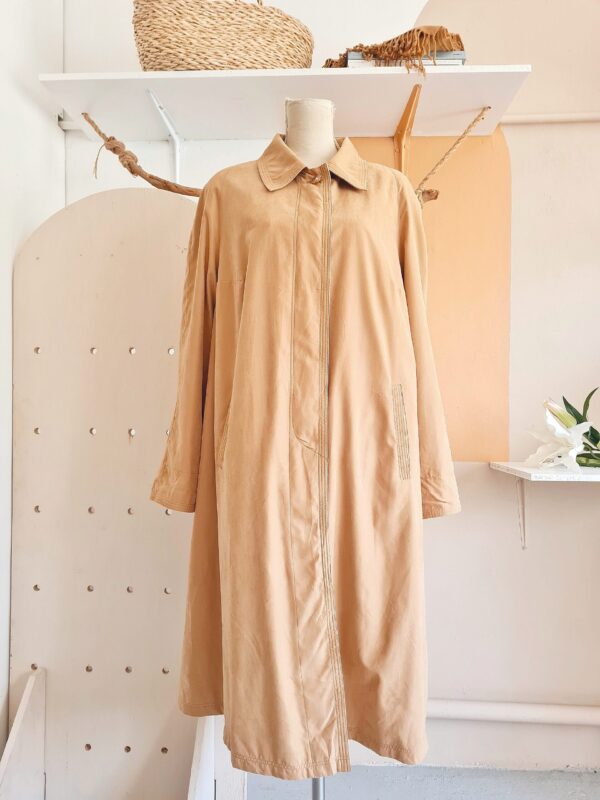 Camel Trench Coat Long - Image 2