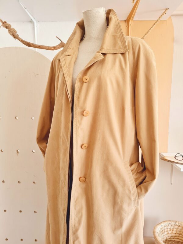 Camel Trench Coat Long