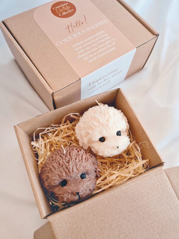 Puppy Mould Soy Wax Candle Gift Box